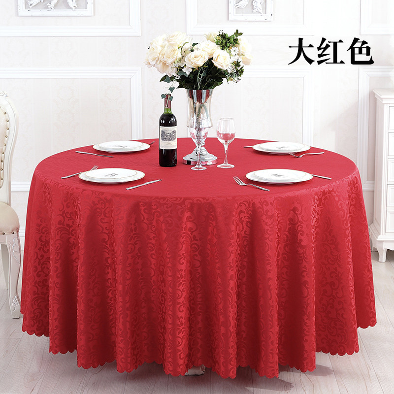 Big Red Hotel Wedding Tablecloth Rectangular Coffee Table Cloth Round Table Skirt Hotel Restaurant Round Tablecloth Table Cover
