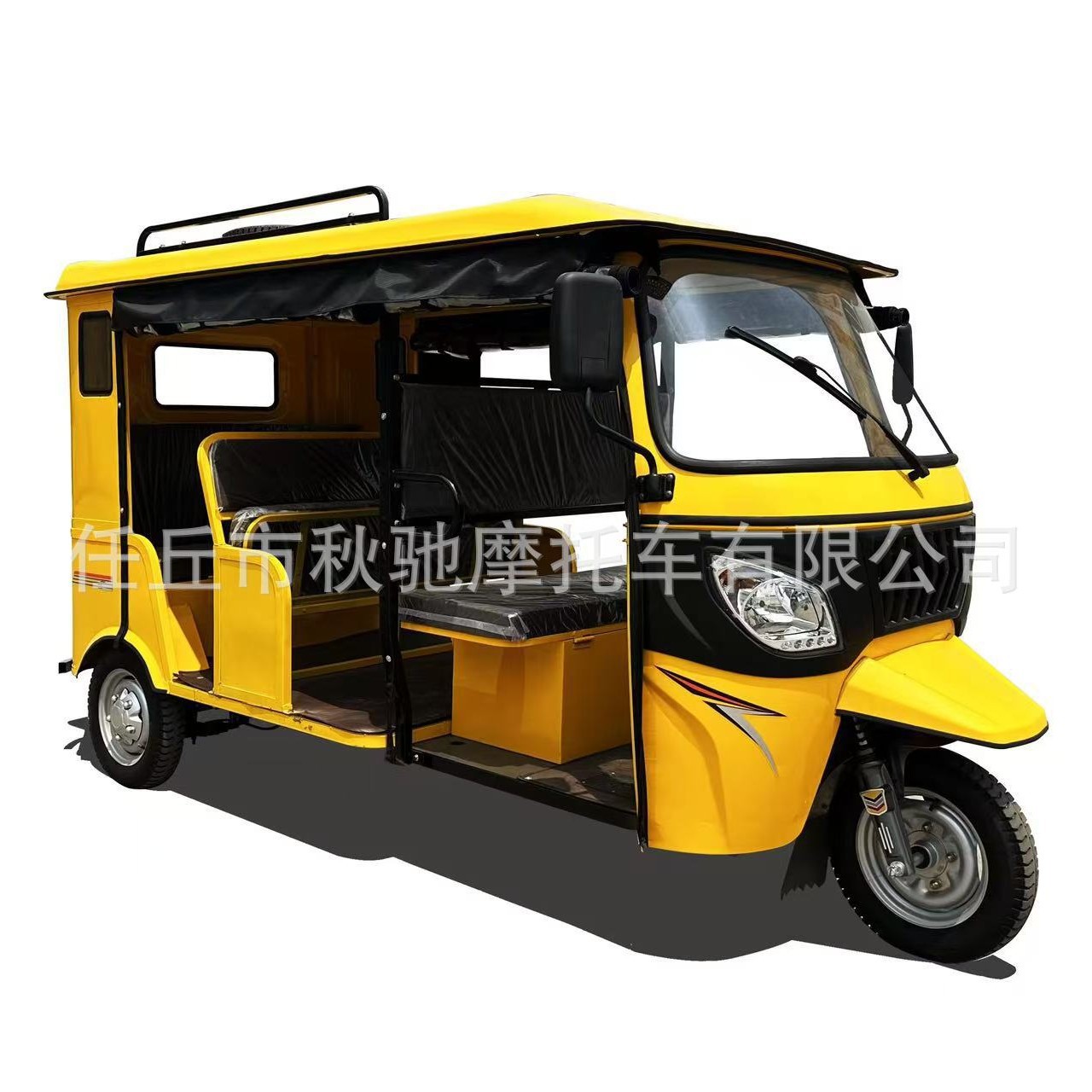 Fuel-Powered Rickshaw, Tricycle, Passenger Bajaj Tuk Tuk, Cross-Border Overseas Double-Row Triple-Row