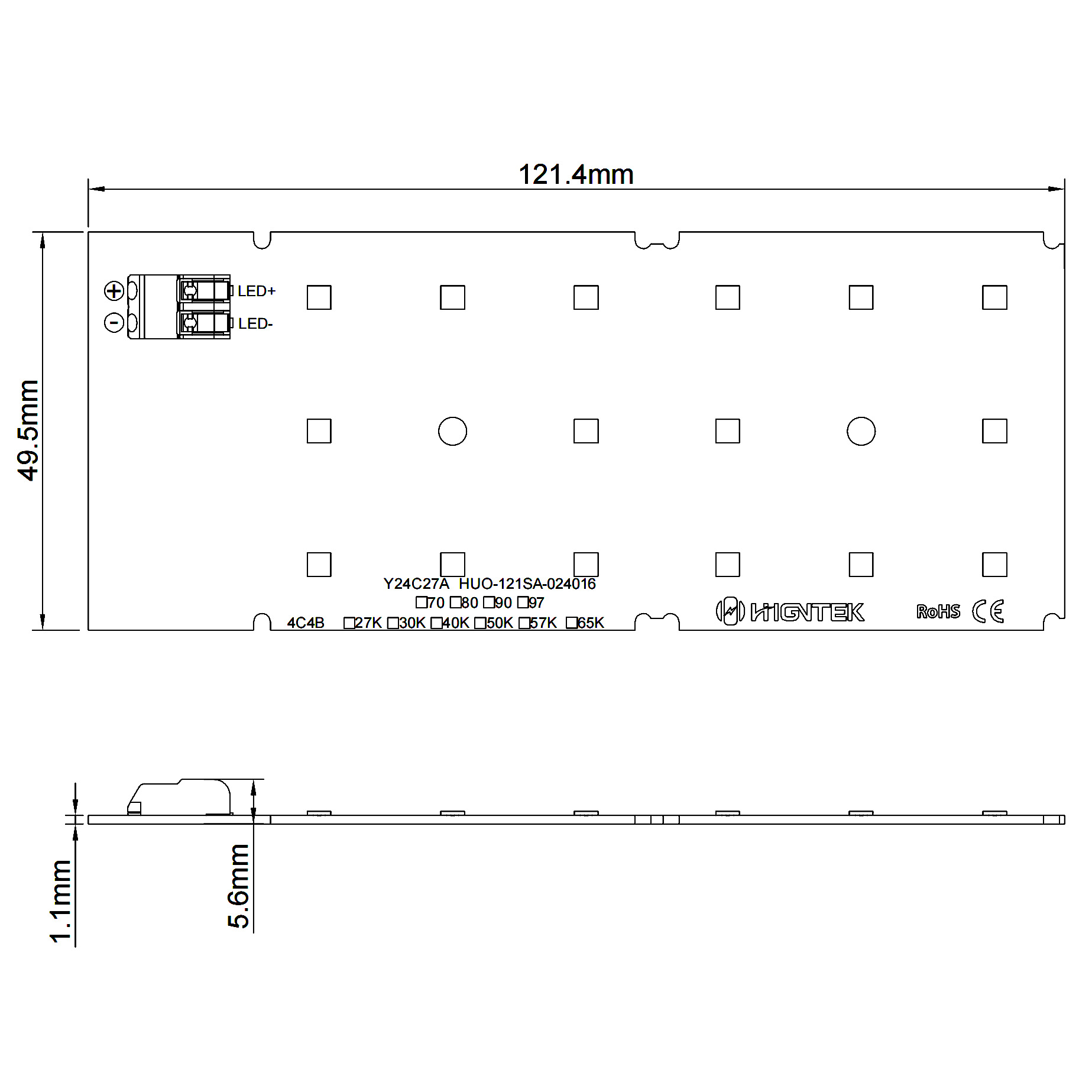 Led Outdoor Module Street Light 209Lm/W 3030 Solar Street Light Source 9-24W 24V Tunnel Light Source
