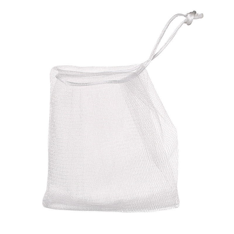 Soap Foaming Net Double-layer Thickeneded Soap Bag Handmade Facial Cleanser Cleansing Foaming Net Household Drawstring Foaming Net