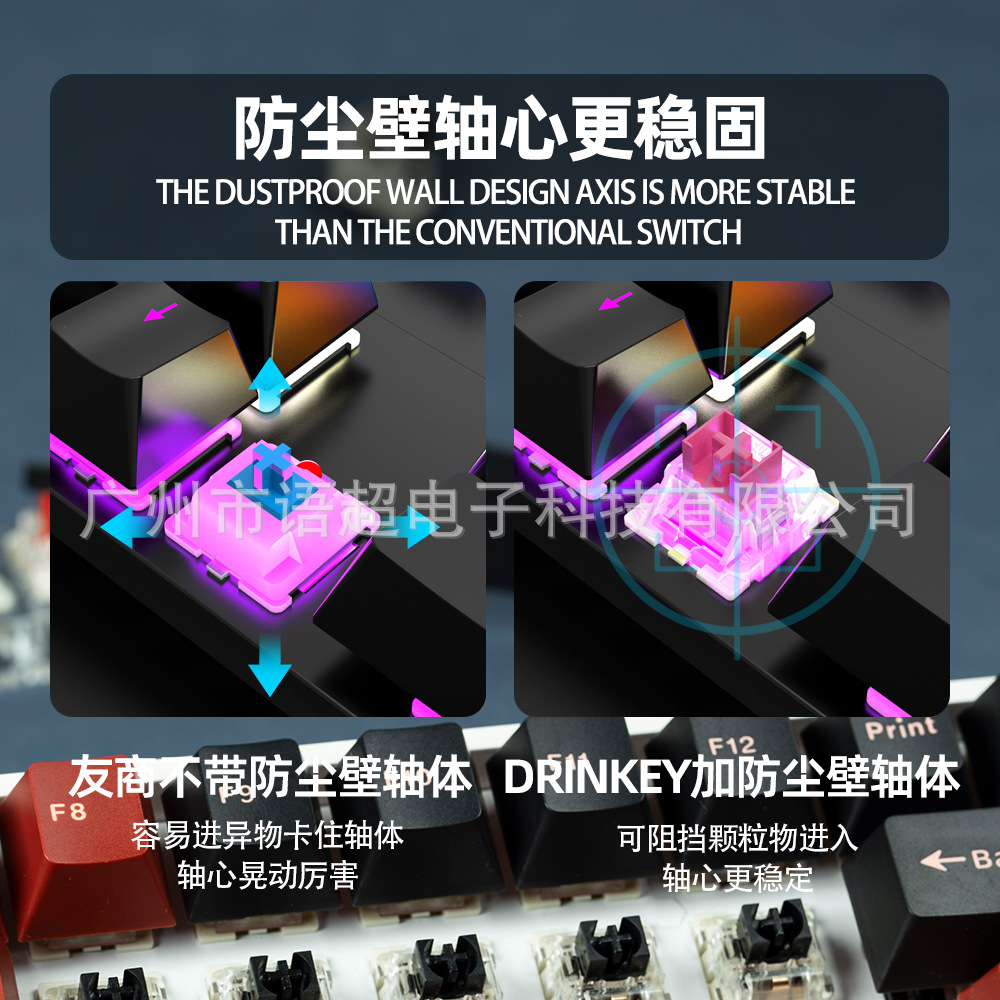 in stock Decompression Artifact Switch Mechanical Keyboard Shaft Green Shaft Can Do Decompression Button Creative Stop Card Keyboard