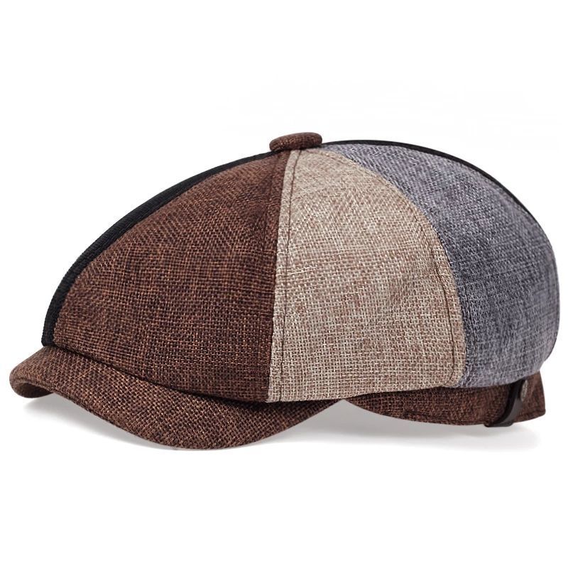 Men's Casual Newsboy Hat Spring and Autumn Retro Beret Versatile Casual Hat