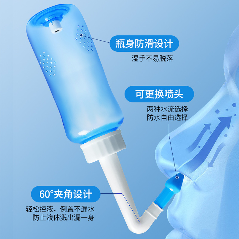 Anmukang Nasal Irrigator for Adults and Kidsren Allergic Nose Cleaning Irrigator Nasal Rinse Salt Water Nose Pot