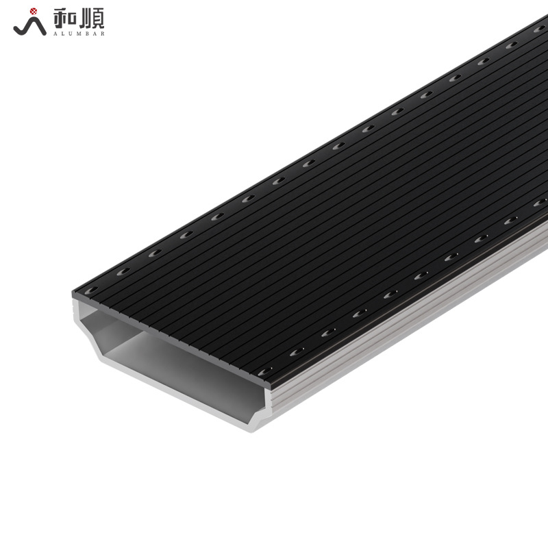 Двойная стеклянная морозильная камера алюминиевая полоса система двери и окна алюминиевая перегородка полосы флюорокарбоновая краска черная полая стеклянная алюминиевая перегородка