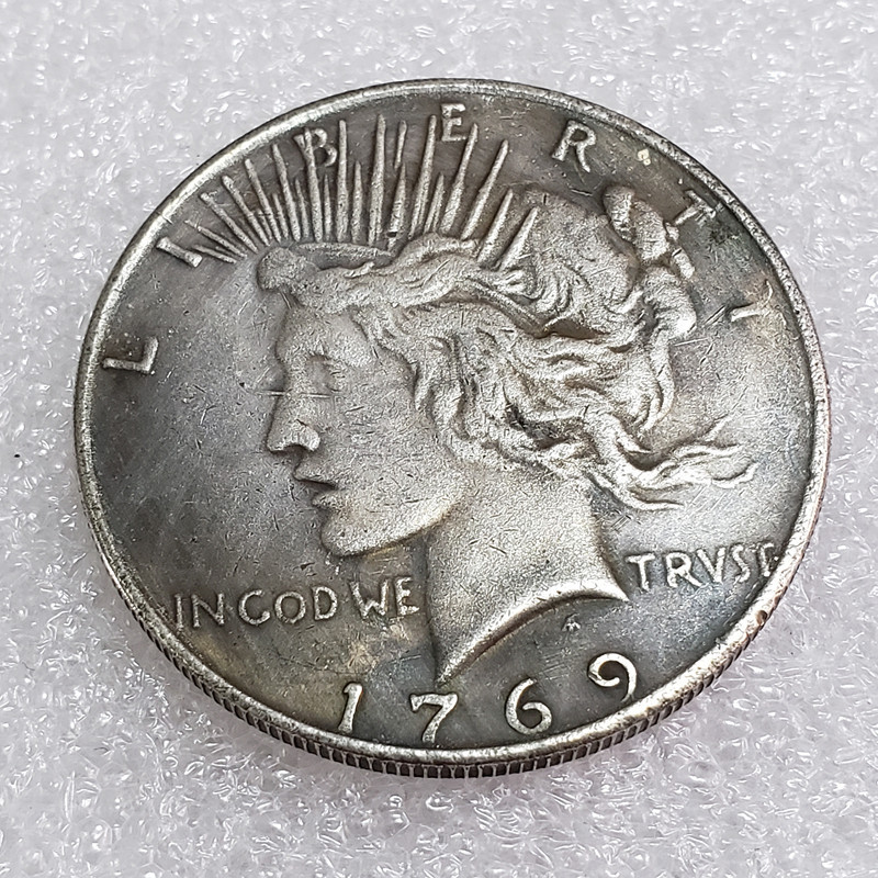 Antique Crafts 12 American Goddess Peace Yuan Export Commemorative Coins Silver Coins