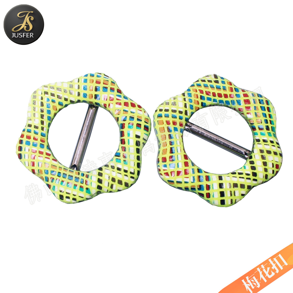 Many years of strength manufacturers direct supply cloth bag buckle ladies belt buckle head to do goods plum blossom type cloth buckle