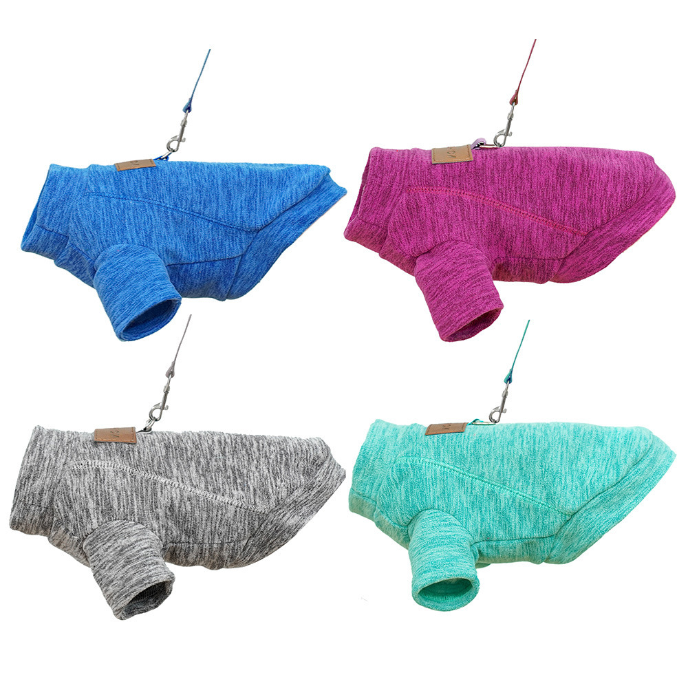 Cross-border Hot Pet Dogs and Cats Autumn and Winter Clothes Shake Grain fleece-lined Base Shirt Outer Wear Traction Teddy
