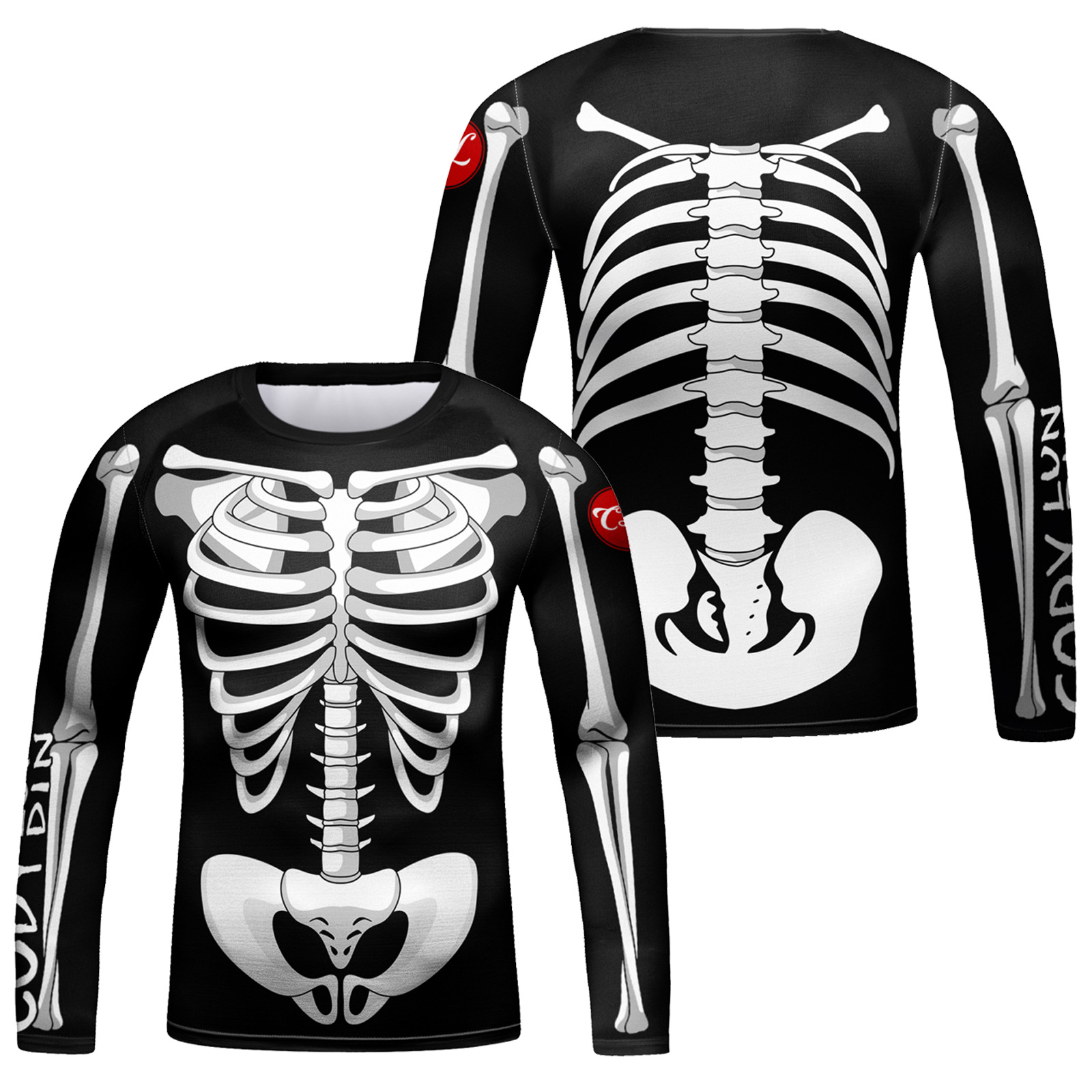 Boys' sports slim-fit long sleeve autumn and winter sports outdoor running basketball football Breathable High elastic quick-drying long sleeve