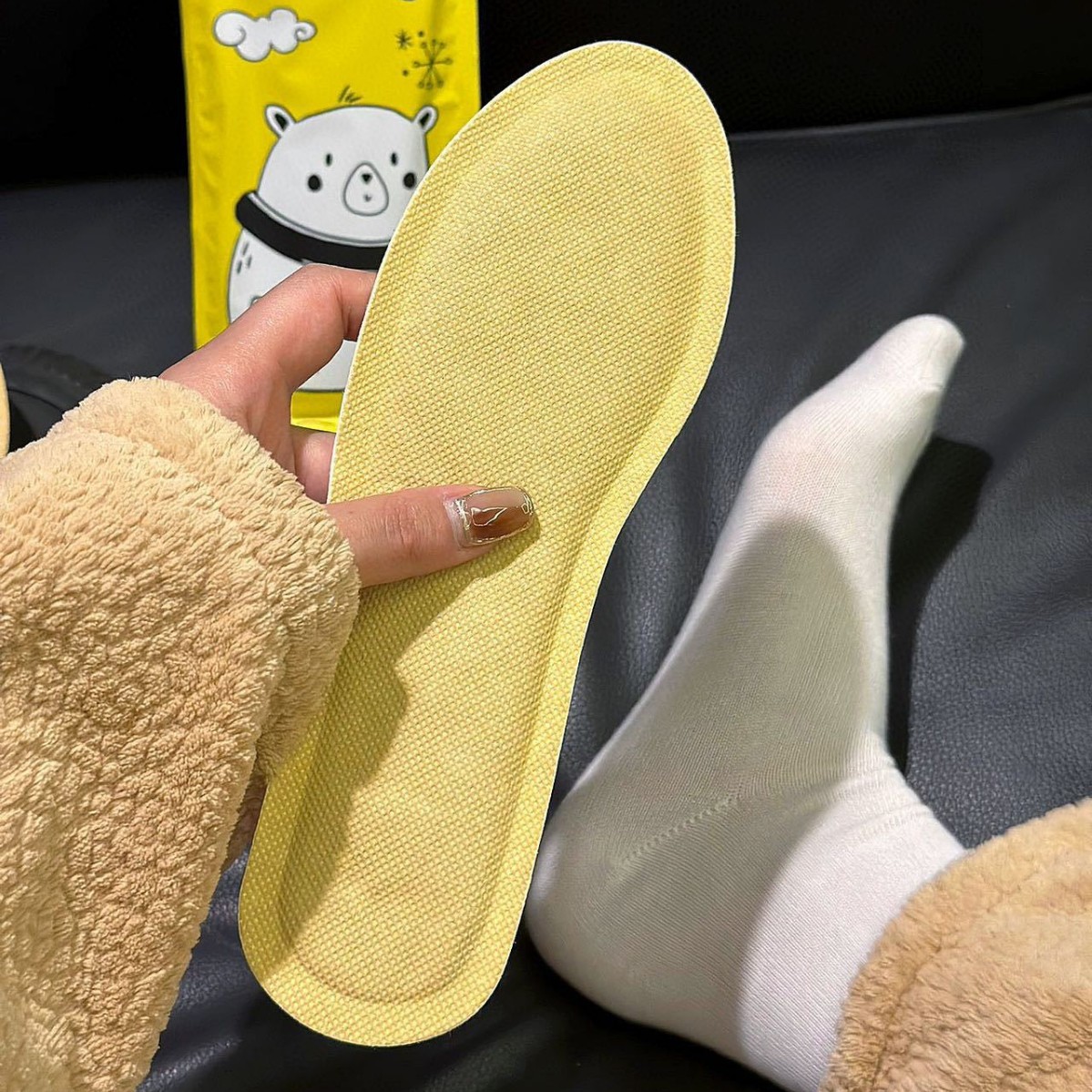 Galouu Mugwort Self-Heating Insoles 10 Pairs Self-Heating Foot Warmers Disposable Foot Warmers