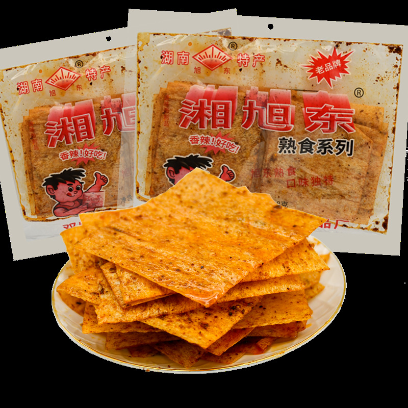 Xiangxudong spicy slices Hunan specialty childhood shredded nostalgic dry and hard small spicy strips Xudong spicy strips old-fashioned big spicy slices