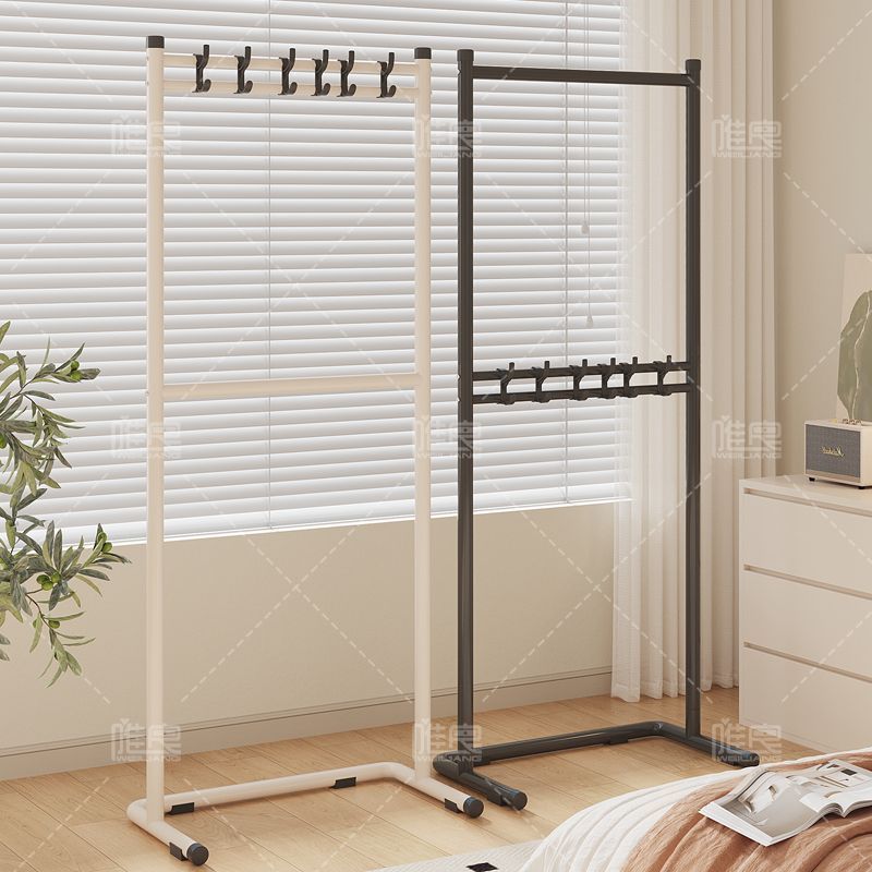 Clothes Rack Floor-Standing Bedside Corner Clothes Rack Clothes Rod Multi-Functional Student Dormitory Combination Rack Rental Bag Coat Rack