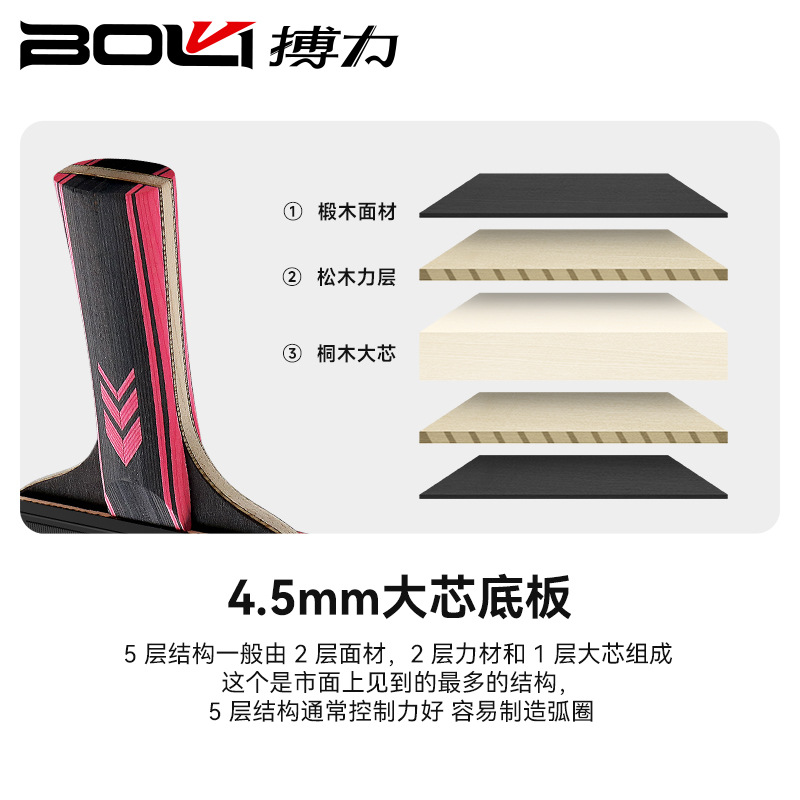 Bolitong Table Tennis Racket Double Racket for Beginners, Children and Adults, Star Professional Training Competition Horizontal and Vertical Table Tennis Set