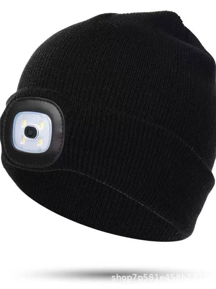 Rechargeable Knitted Hat with Light, Led Light Hat, Luminous Led Knitted Hat, Led Luminous Knitted Hat, USB Hat Light
