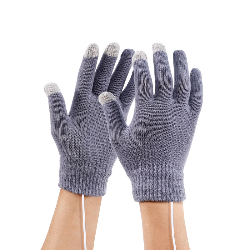 Cross-Border USB Gloves USB Electric Heating Gloves Winter Warm Touch Screen Removable and Washable Office Outdoor Skiing Spot