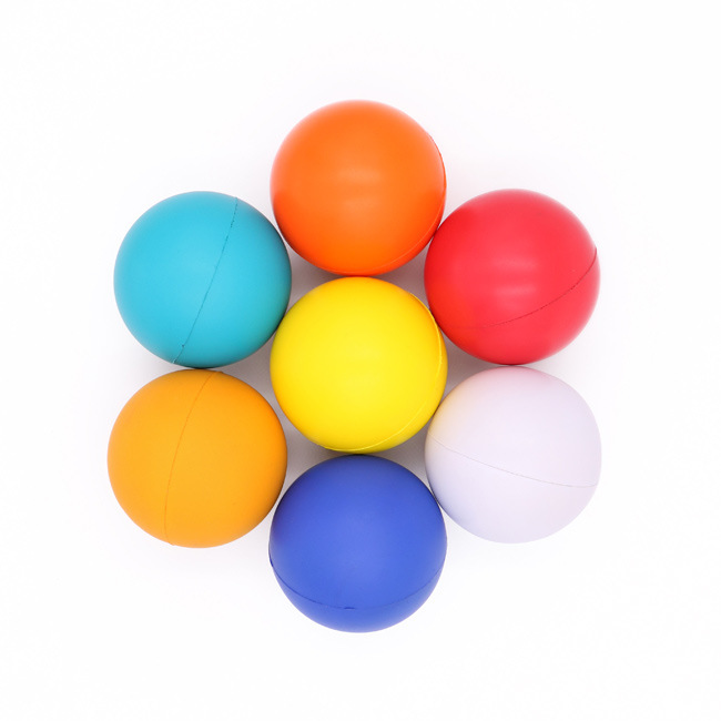 Factory Wholesale Kidsren's Sports Toy Pressure Ball Pu Foam Elastic Ball 6.3cm Foam Vent Toy Ball