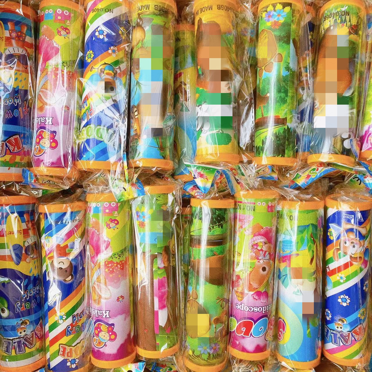 2 Yuan Wholesale Cartoon Mixed Toys Kaleidoscope Kidsren's Toys Nostalgic Interactive Stall Telescope Family Internal View
