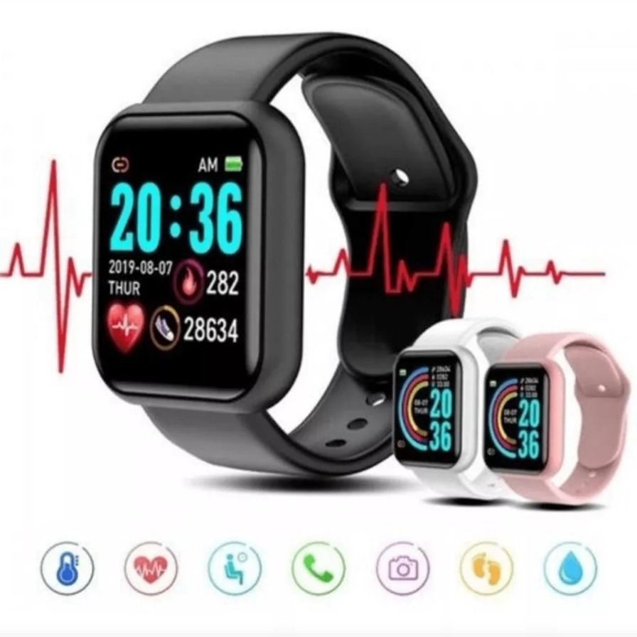 Y68 Smart Watch Heart Rate, Blood Oxygen, Blood Pressure, Sleep Monitoring D20 Macaron Factory Direct Spot Seconds
