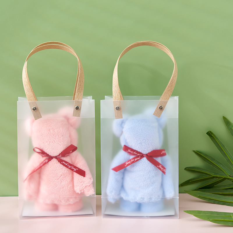 Полотенце из кораллового велюра Медведь Сувенирное полотенце Медведь Удобный подарок Сумка Индивидуальная упаковка Полотенце Гаоянь От одного штуки