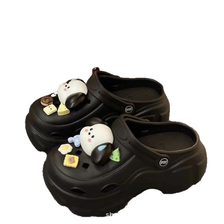 Croc Shoes Women's Summer Outerwear 2023 New Super Thick-Soled Fashion Internet Celebrity Increased Anti-Slip and Deodorant Sandals and Slippers for Women