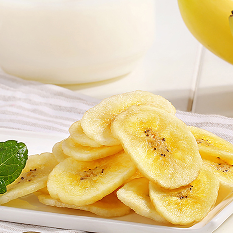 Herbal banana crisps 75g box gauge 30 packaging entrance crispy office leisure greedy dried fruit candied fruit