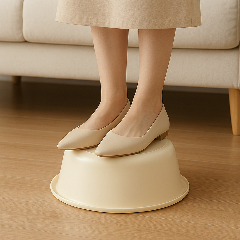 Student Dormitory Thickened Laundry Face Soaking Foot Basin Household Kitchen Large Vegetable Washing Basin Cream Style Plastic Basin