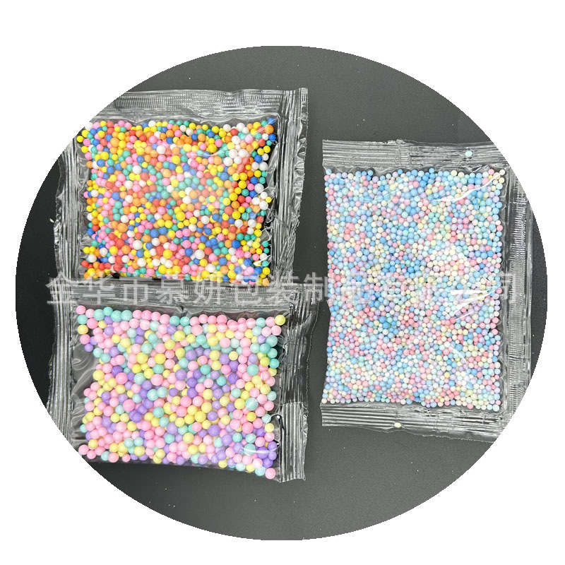 Manufacturer Supplies 1g Bagged Mixed-Color Foam Balls, Meteor Macaron Foam Particles, Slime DIY Making Materials