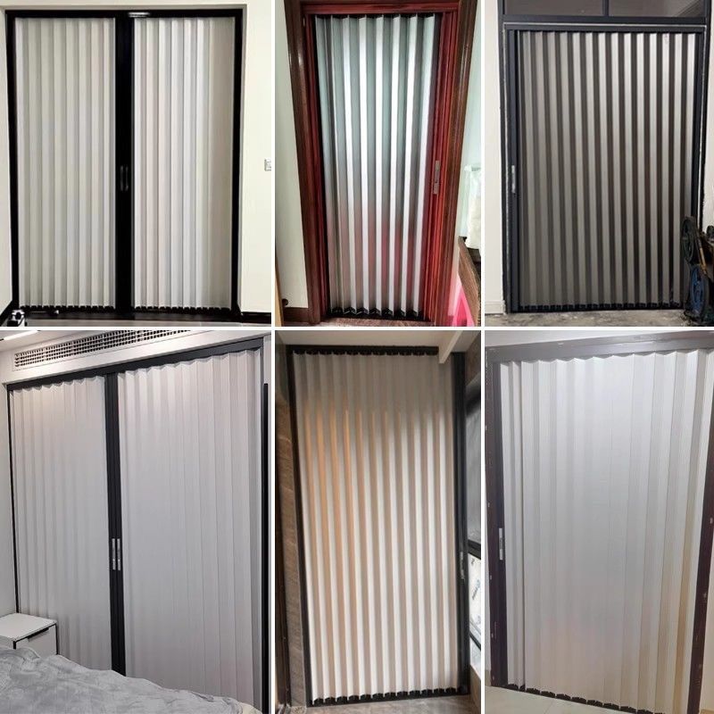 Aluminum Alloy Folding Sliding Door Partition Invisible Home Bathroom Bedroom Kitchen Balcony Door Fireproof and Insulated Bathroom