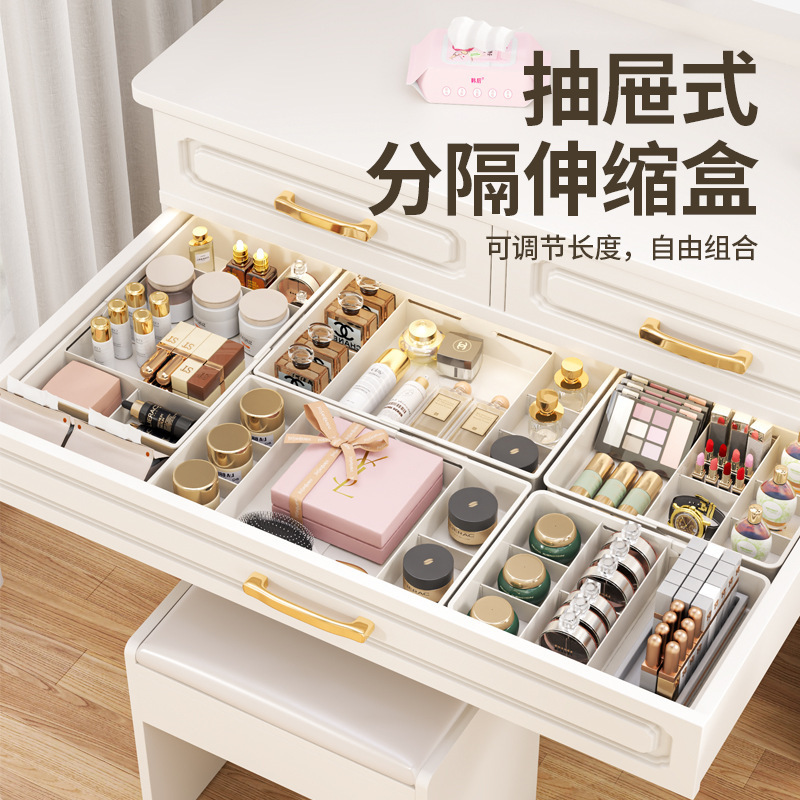 Ящик для хранения косметики, помад, туалетного столика, встроенные глубокие отделения, выдвижной органайзер, ящичный тип