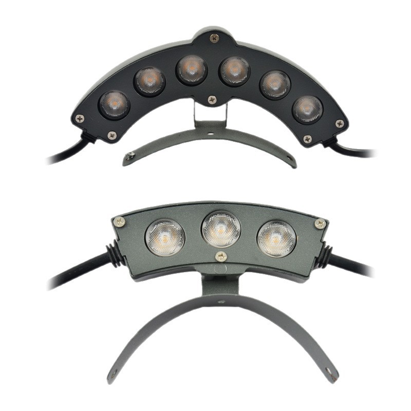 Source Spot Led Tile Lamp Outdoor 3W6W9W12W Ancient City Temple Antique Archway Roof Corrugated Lamp