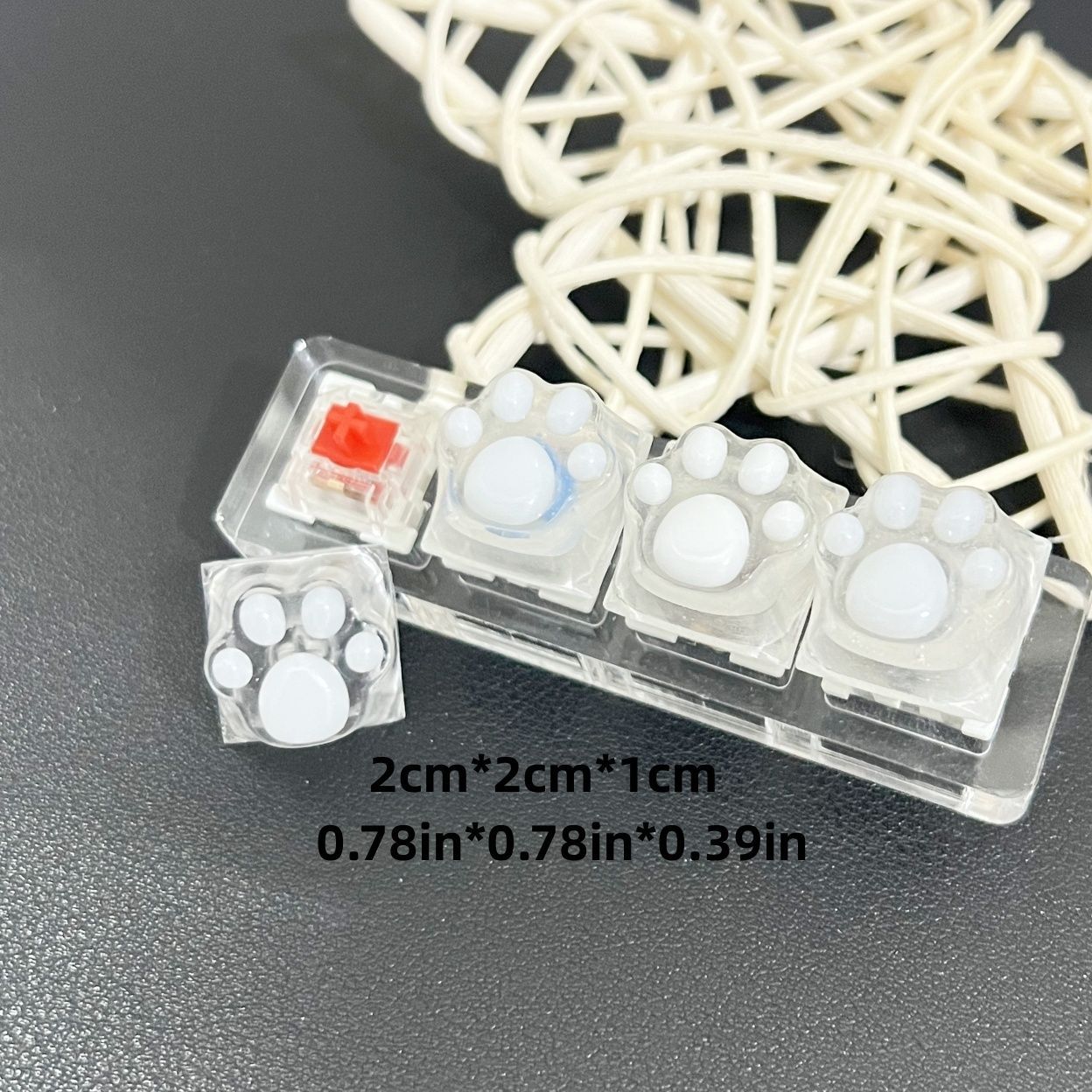 Прозрачная ключевая капсула в виде кошачьих когтей, стильный офисный аксессуар