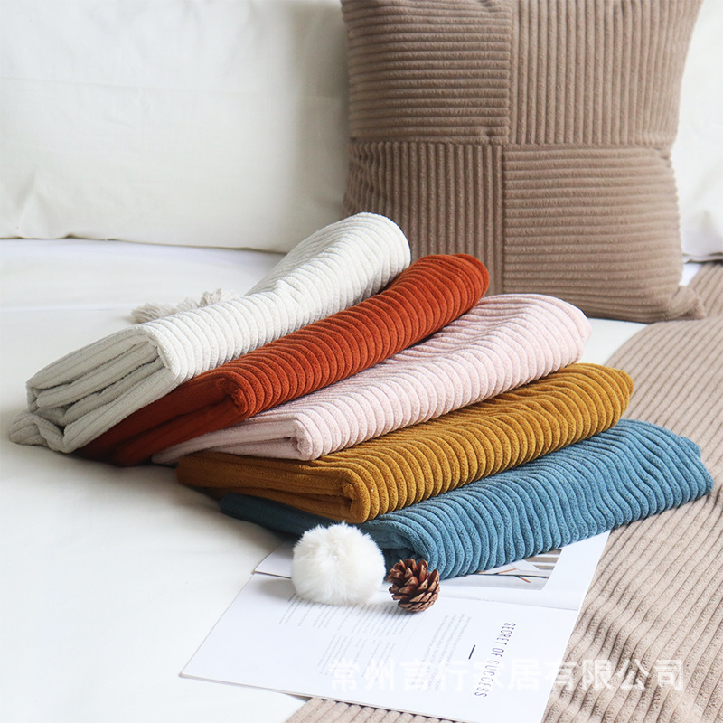 Simple Hotel and Hotel Bed Flag Bed Cover Pillow Towel Bed End Towel Homestay Sofa Cover Blanket Geometric Bed End Blanket Blanket Blanket Blanket