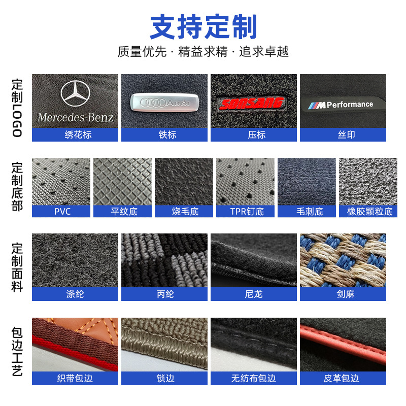 Black Non-Slip Foot Mats, Stain-Resistant Velvet Foot Mats, 4S Store Free Online Car General Car Floor Mats and Carpets