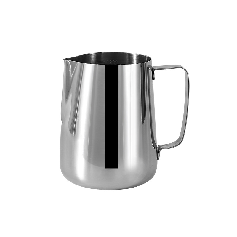 Stainless Steel Latte Art Pitcher, Thickened Coffee Frothing Pitcher, Coffee Shop Supplies, Milk Frothing Cup, Household Pointed Spout Latte Art Jug, Commercial Use