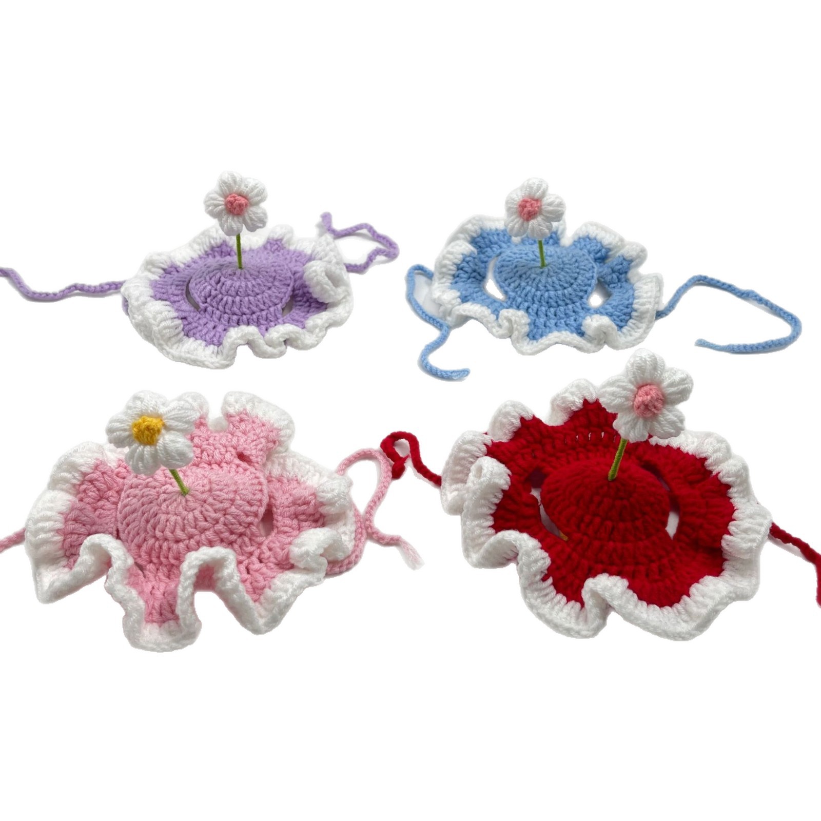 Pet Cat Hat, Spring Flower, Cute Cat Headgear, Dog Headwear, Hand-Knitted Decorations, British Short Cat