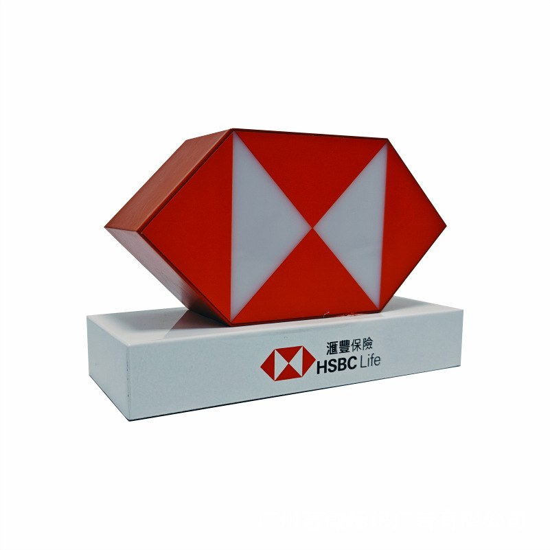 Customized Desktop Mini Light Box Company Logo Custom Double-Sided Acrylic Light Box Rechargeable and Long-Lasting Light Output