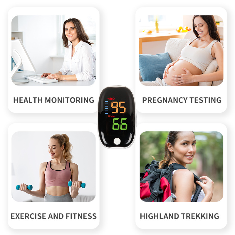 Cross-border FDA Finger Clamp Oximeter English Version Home Oxygen Saturation Monitoring Medical Oximeter Export