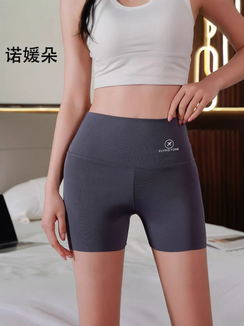 Shark skin three-point leggings women's outer wear anti-light hip thin tight summer yoga shorts Barbie pants women