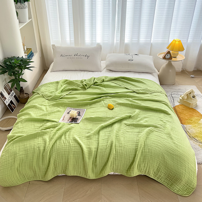Class A Six-layer Cotton Gauze Towel Quilt Plain Cotton Towel Blanket Single Double Air Conditioning Summer Cool Blanket Thin Quilt