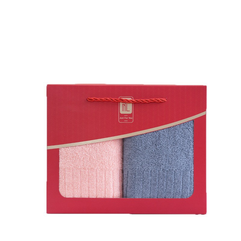 Factory wholesale new class A cotton plain towel adult home wash face gift box towel gift logo