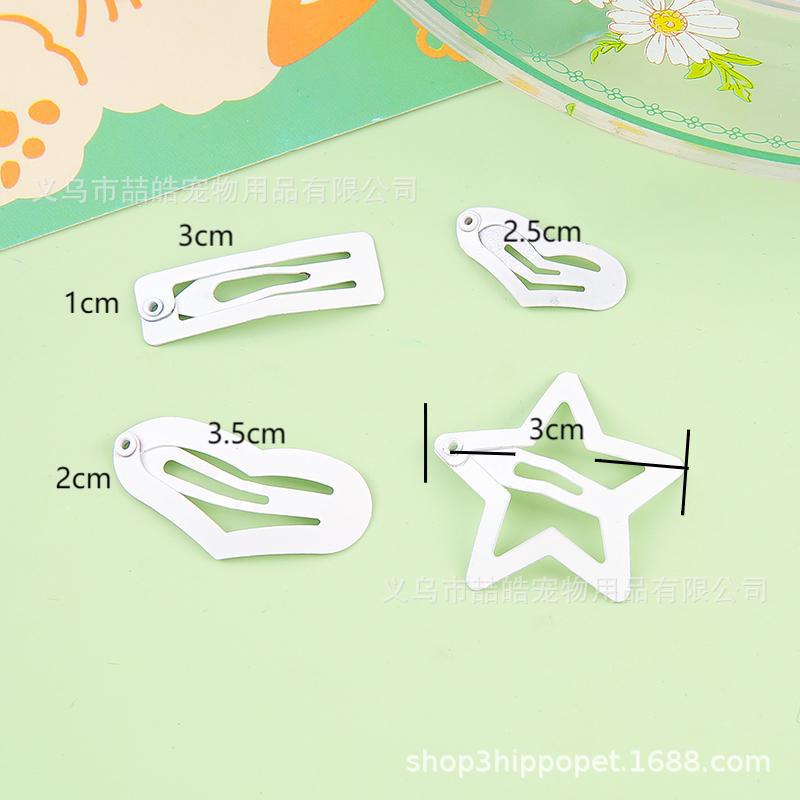 Pet Hair Clip Plain Clip Headwear Handmade DIY Special Bb Clip Stainless Steel Special-Shaped Clip Cute Cat and Dog Hair Clip