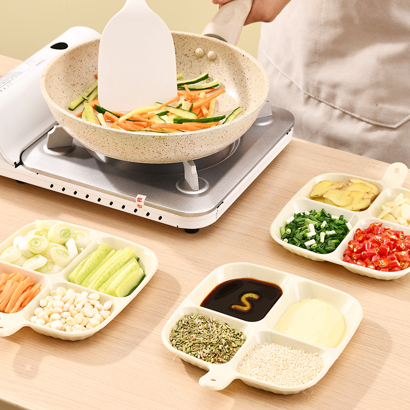 Multi-Purpose Divided Serving Tray Storage Tray for Home Hot Pot Meal Plate, Onion, Ginger, Garlic Kitchen Supplies, General Merchandise Daily Use Wholesale