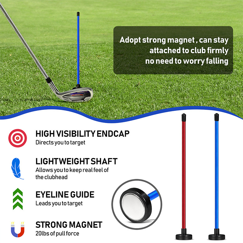 New magnetic direction baseball rod alignment Rod swing coach tool golf trainer wholesale aluminum alloy