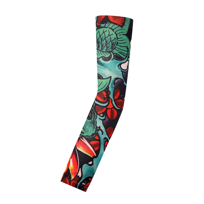 Tattoo Sleeve Men's Summer Sunscreen Sleeve Outdoor Driving Riding Flower Arm Tattoo Arm Sleeve Seamless Arm Guard New Arm Cover