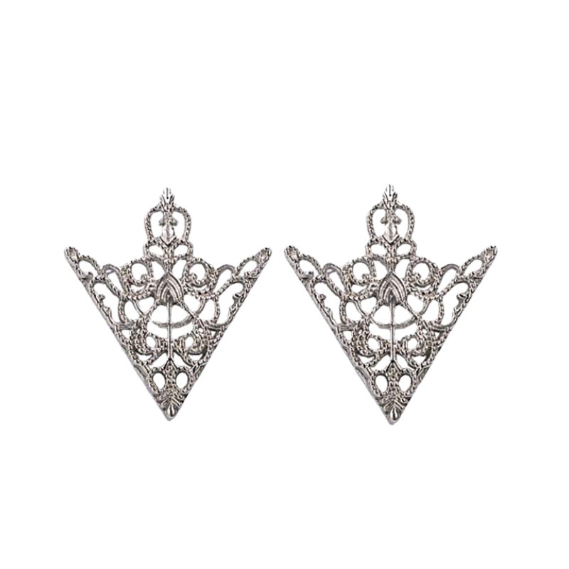 Korean Style Hollow Flower Shirt Collar Clip Fashion Retro Collar Button Brooch Men's and Women's Collar Pin Trendy