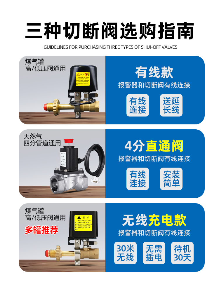 Gas Leak Alarm Catering Restaurant Commercial Industrial Natural Gas Liquefied Gas Combustible Gas Detector Propane