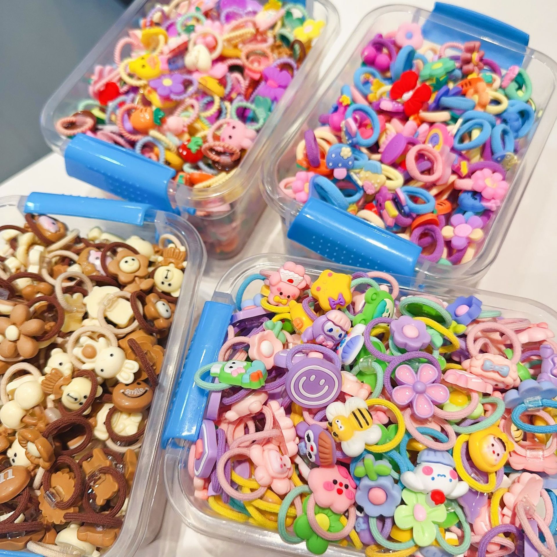 Baby Small Ring Ring Jewelry Children's Small Rubber Band High Elastic Hair Ring Baby Thumb Ring Cartoon Hair Rope Wholesale