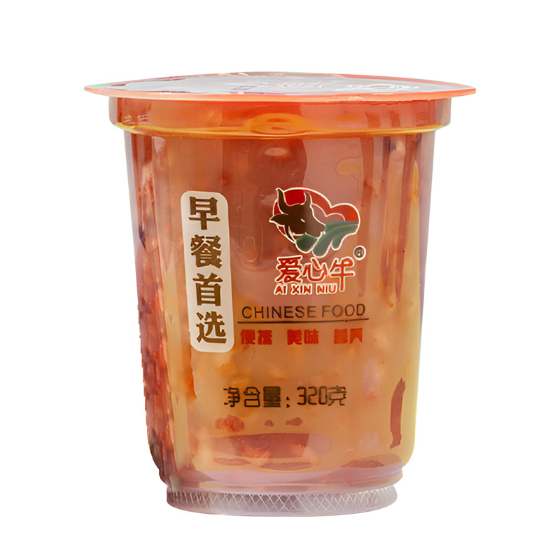 [Wholesale] Love Cow Breakfast Instant Porridge Cup Commercial Eight Treasure Porridge Xiaomi Black Rice Tremella Soup 320G/Cup