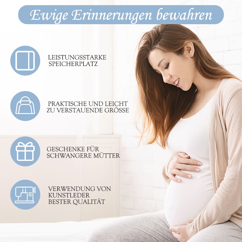 The cover of the cross-border special A5 maternity log is equipped with partitions such as ultrasound image insurance card vaccination certificate.