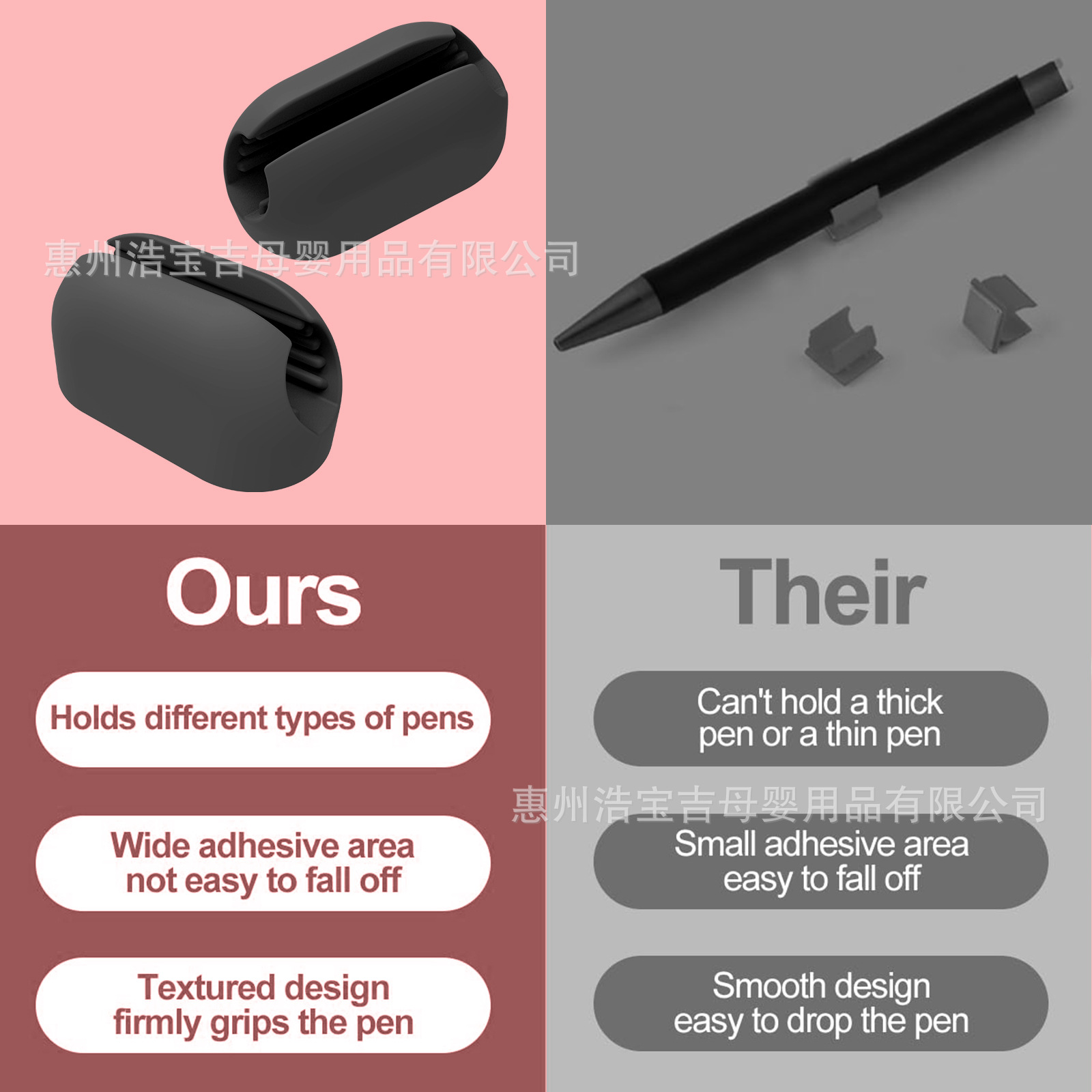 Magnetic Pen Holder for Desk and Wall Sticky Pencil Pen Holder Marker Holder Pencil Stand Clip Scrap Hanging Pen