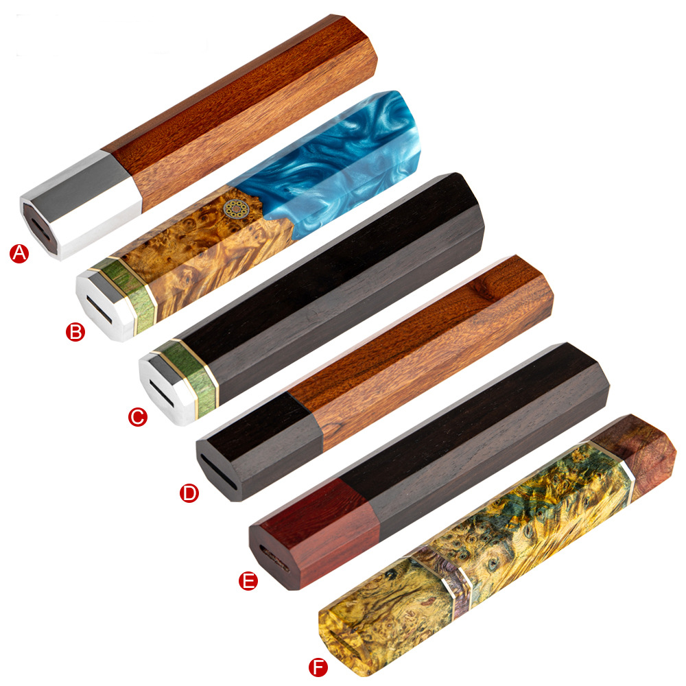 Кухонный нож с восьмигранной ручкой, дамасский нож для сашими, ручка из черного бамбука, различные ножи